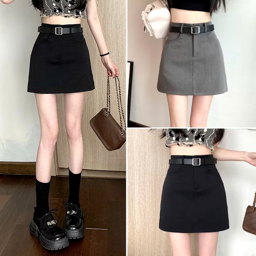 [Kèm Đai Lưng] Chân Váy Dáng Ngắn Chữ A BIGSIZE Có Quần Trong Chất Liệu Dày Dặn Siêu Đẹp V508 | BigBuy360 - bigbuy360.vn