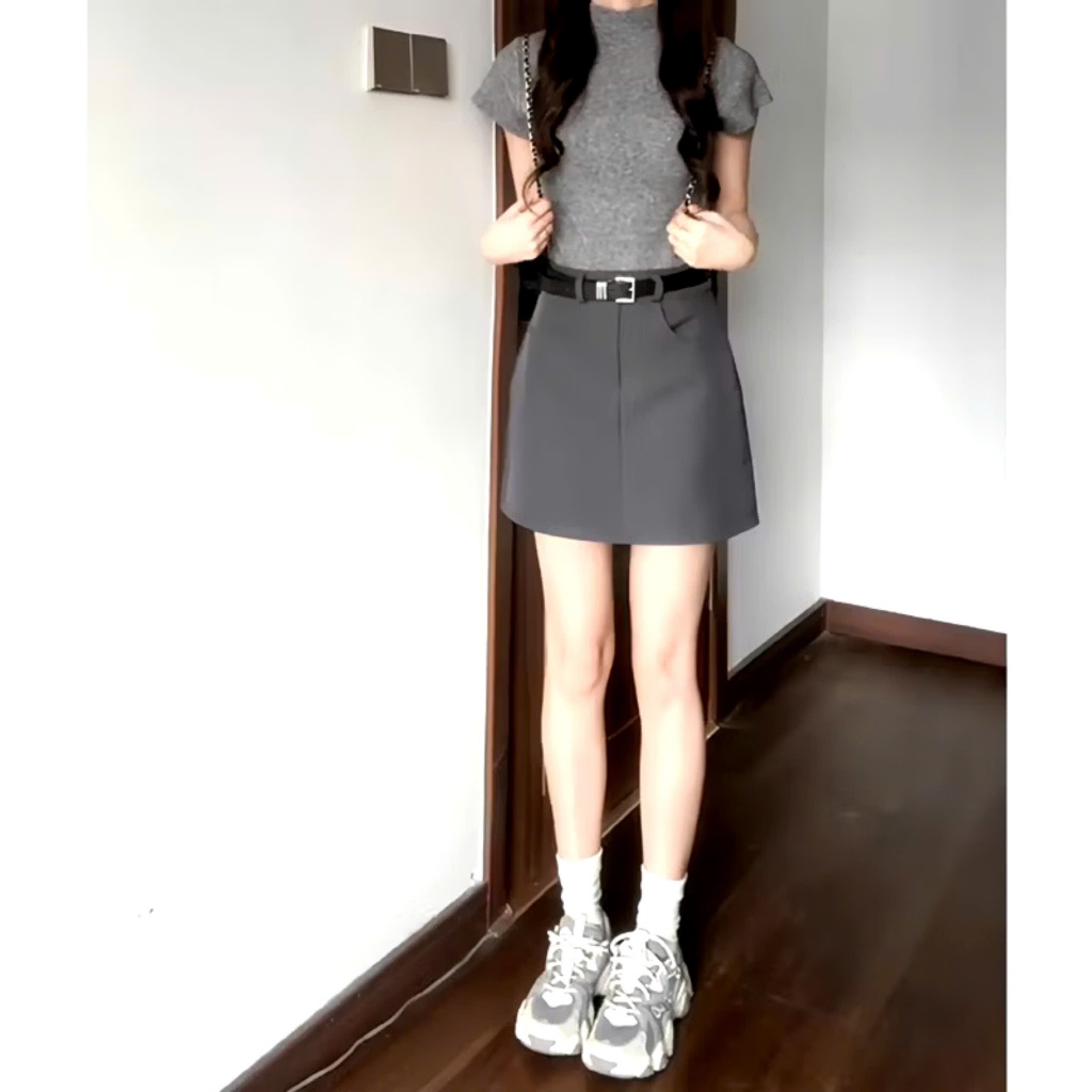 [Kèm Đai Lưng] Chân Váy Dáng Ngắn Chữ A BIGSIZE Có Quần Trong Chất Liệu Dày Dặn Siêu Đẹp V508 | BigBuy360 - bigbuy360.vn