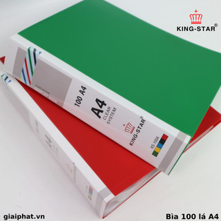 Bìa 100 lá A4 Dụng Cụ Lưu Trữ Giấy Tờ Kingstar
