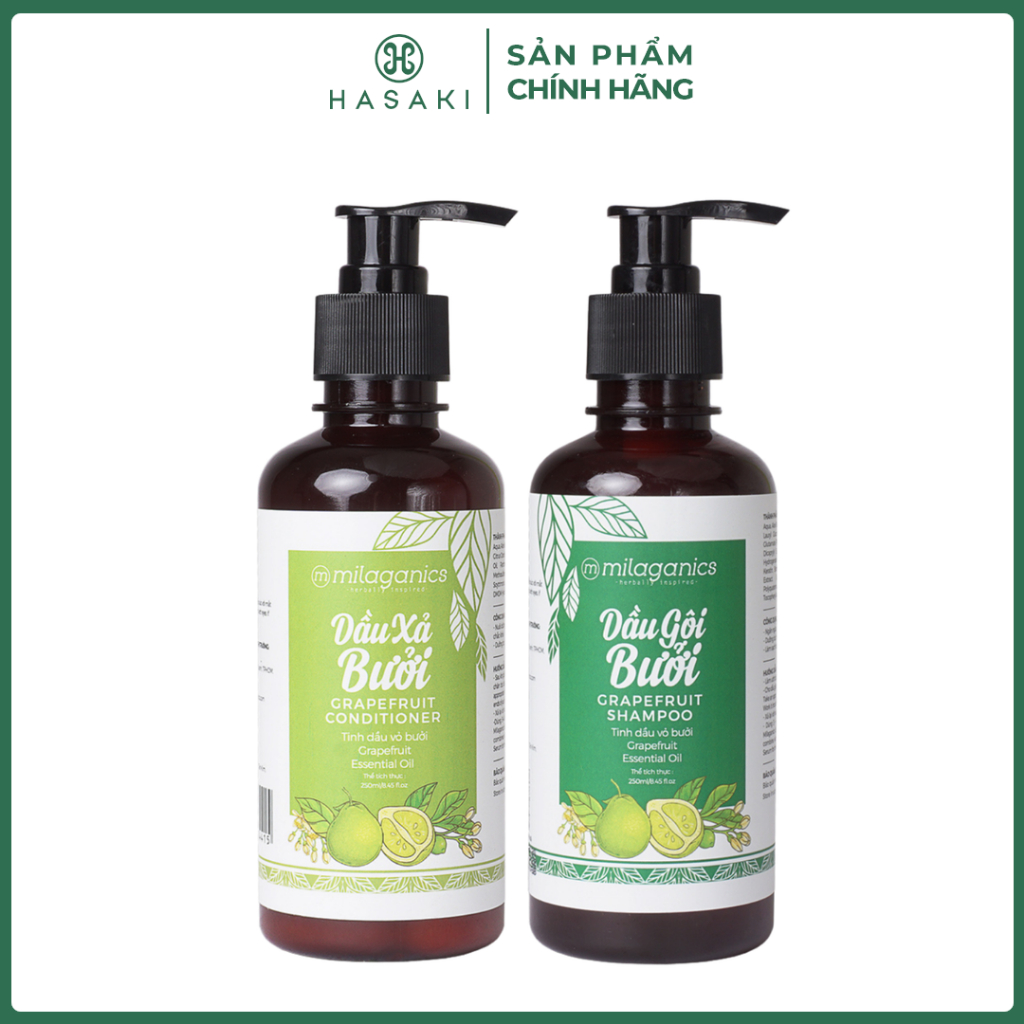  Dầu Gội Xả Bưởi Milaganics Grapefruit Shampoo And Conditioner 200ml - Hasaki - Hàng Chính Hãng 