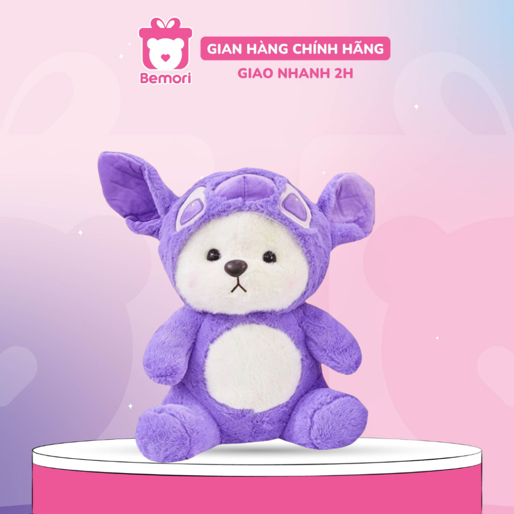 Gấu Bông Lena Cosplay Stitch Tím Mộng Mơ Mềm Mịn Cao Cấp - Bemori.official