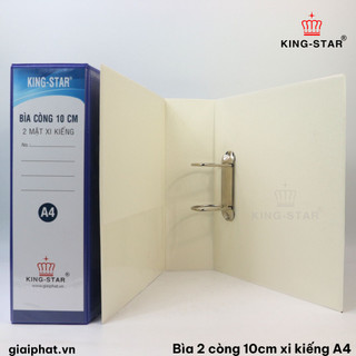 Bìa 2 còng 10cm xi kiếng A4 Kingstar (2 cái / bao)