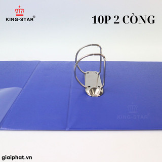 Bìa 2 còng 10cm xi kiếng A4 Kingstar (2 cái / bao)