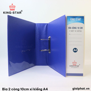 Bìa 2 còng 10cm xi kiếng A4 Kingstar (2 cái / bao)