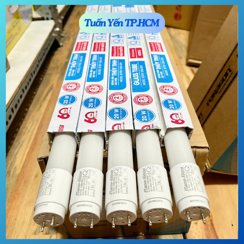 Bóng đèn led tuýp Rạng Đông T8 1m2 công suất 20W bóng thủy tinh, ánh sáng trắng - Hàng chính hãng