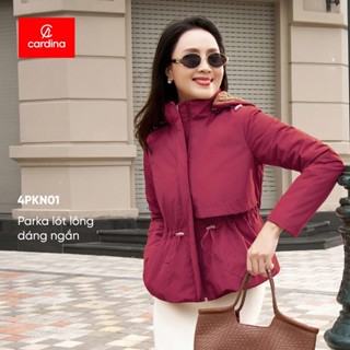 Áo khoác parka nữ CARDINA vải gió tráng poly 50D bền đẹp cản gió chống thấm nước siêu ấm áo nhẹ màu đẹp 4PKN01
