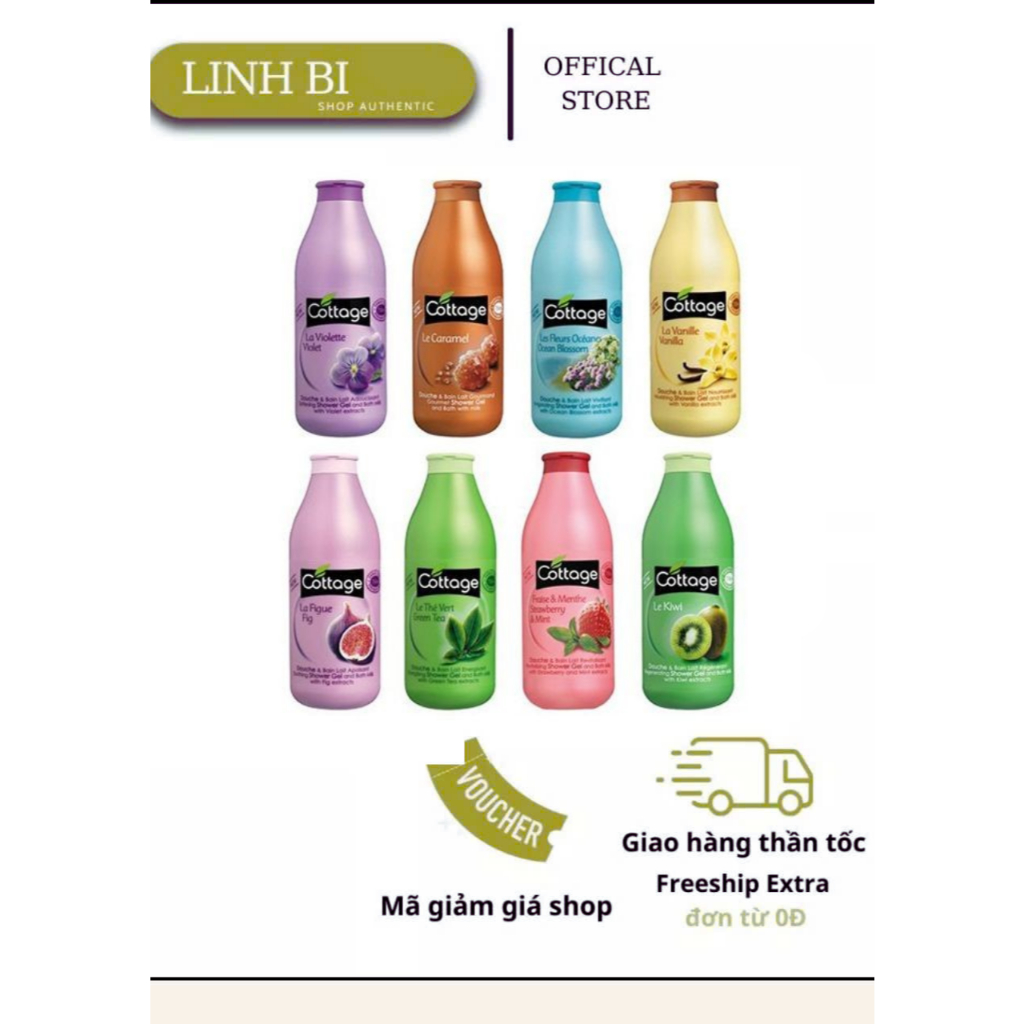 Sữa tắm Cottage 750ml pháp