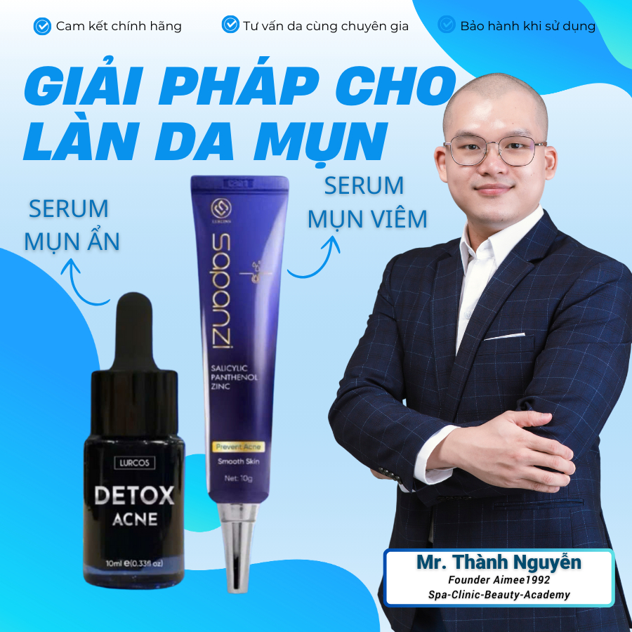 [Mã 99FMCG giảm 7% đơn 500K] Serum Chăm Sóc Da Mụn, Mờ Thâm LURCINN SAPANZI - DETOX ACNE 10ml [Aimee
