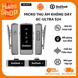 Mic thu âm không dây GoChek GC-ULTRA S24- Bắt giọng cực đỉnh - Độ bền vượt trội - Khử ồn thông minh