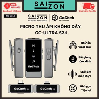 Mic thu âm không dây GoChek GC-ULTRA S24 - Tích hợp 2 chân cắm khi quay - Nhiều tính năng vượt trội