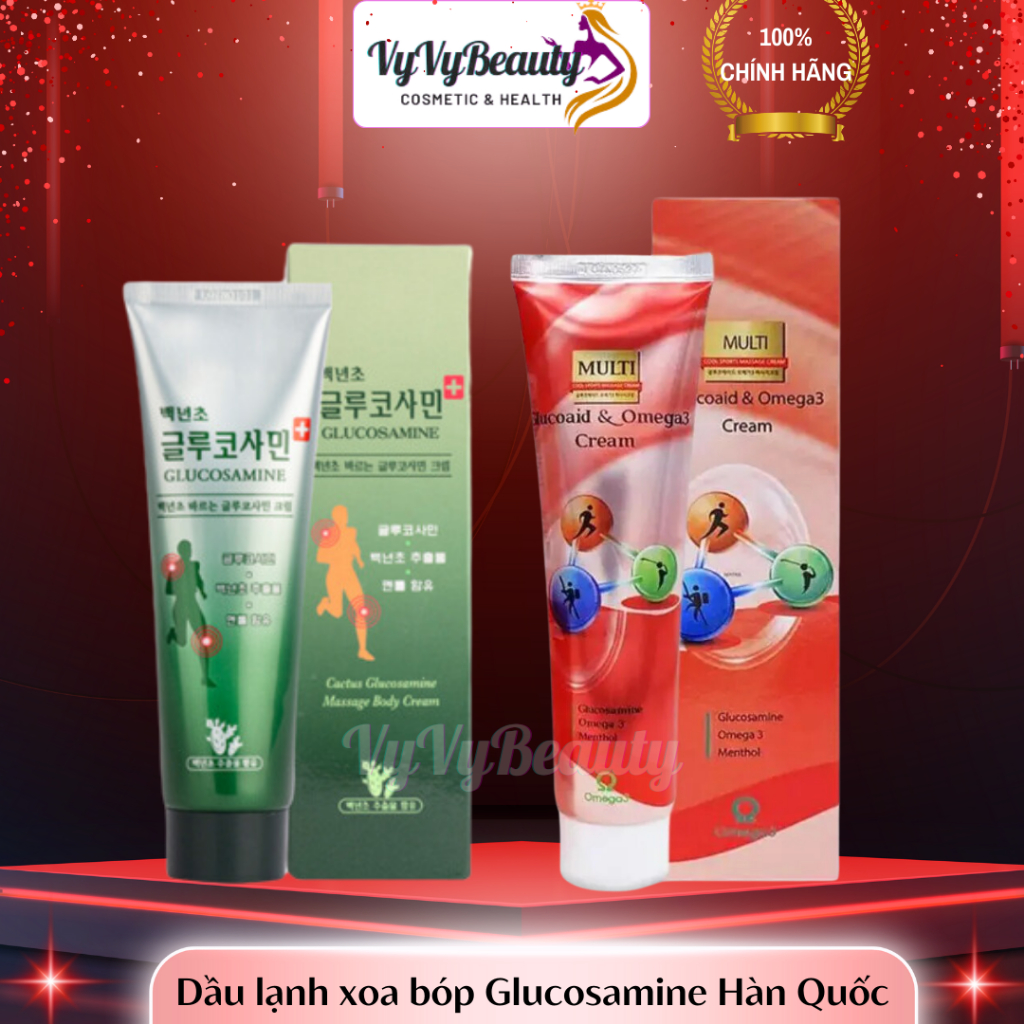 Dầu lạnh Hàn Quốc xanh/đỏ Glucosamine&Omega3 150ml