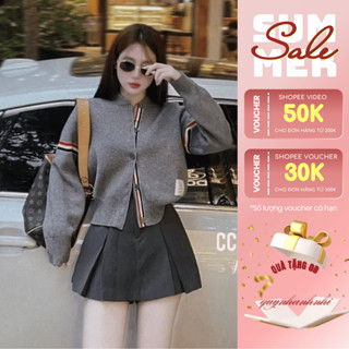 Áo khoác len Bomber siêu xinh chất len dệt mềm mịn không xù vải