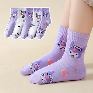Combo 5 Đôi Tất Vớ Cho Bé Cổ Cao Chất Liệu Mềm Dày Co Dãn Thoải Mái Hình Dễ Thương