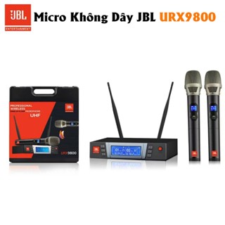 Micro Không Dây JBL URX9800, Sóng UHF Siêu Sạch, Set Tần Số, Dùng Cho Dàn Karaoke, Loa Kẹo Kéo, Mixer
