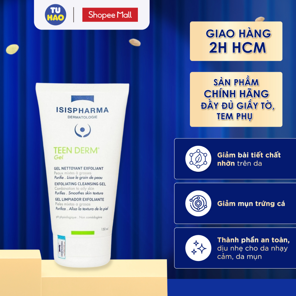 Sữa Rửa Mặt Isis Pharma Teenderm Gel 150Ml