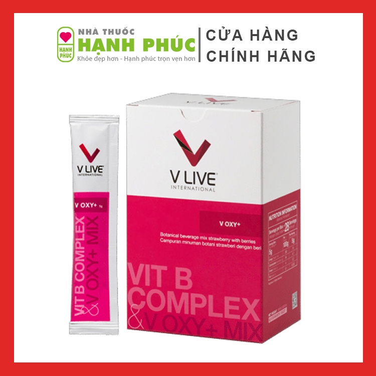 V-Oxy V live Tăng Cường Khả Năng Hấp Thu Oxy Cho Cơ Thể - Hộp 28 Gói
