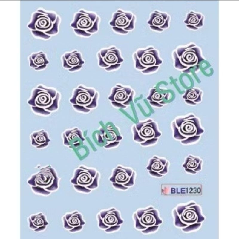 Decal ngâm NƯỚC dán móng NAIL mã BLE(HDSD MÔ TẢ SP)