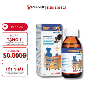 Siro Immunix3 Children hỗ trợ tăng cường đề kháng chai 150ml