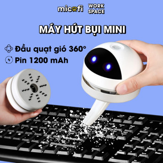 Máy Hút Bụi Cầm Tay Micofi, Robot Hút Bụi Mini, Chổi Bàn Phím Bàn Học Không Dây Đa Năng Đầu Quạt Gió 360 Độ