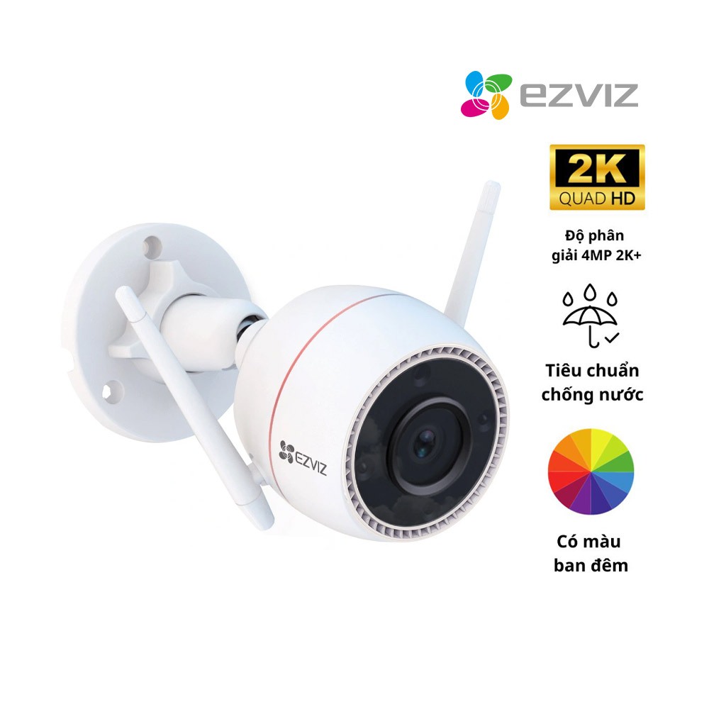 Camera Wifi Ezviz Ngoài Trời AI, màu ban đêm, H3C 4MP | 5MP 2K+ | 3K hồng ngoại 30m, tích hợp mic, p