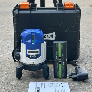 Máy Cân Bằng, Máy Laser 5 Tia Xanh Siêu Sáng Victor Bóng Led Kèm 2 Pin Bảo Hành 6 Tháng