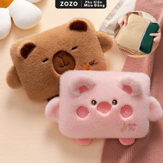 Túi sưởi ấm giữ ấm tay chân bụng ZOZO túi chườm ấm nóng lạnh hình thú cắm điện mini lót lông cute dễ thương mùa đông