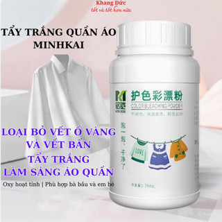 Minhkai Thuốc Bột Tẩy Trắng Quần Áo Không Mùi Thuốc Tẩy An Toàn Cho Mẹ Bé Tẩy Ố Vàng Thâm Kim Nấm Mốc Khang Đức