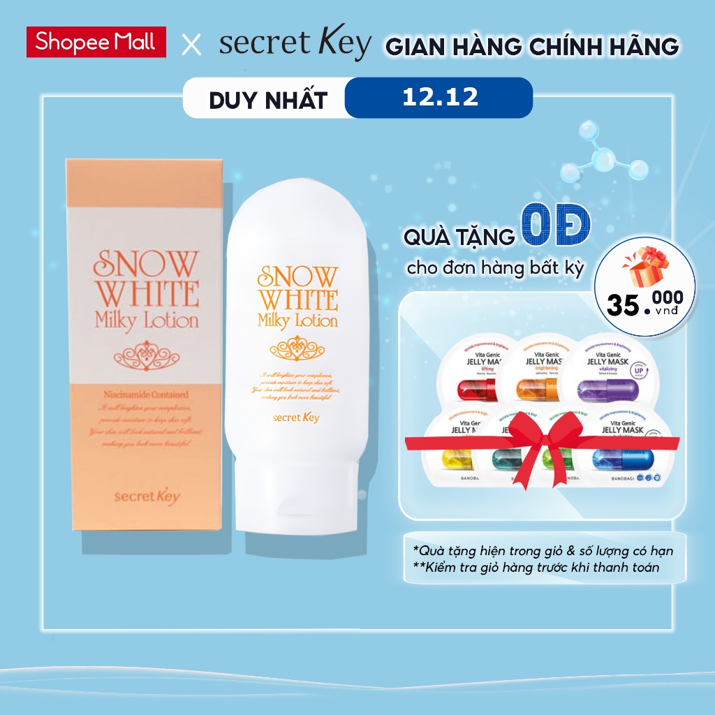 Dưỡng Thể Snow White Sữa Dưỡng Thể Trắng Da Secret Key Milky Lotion (120g)