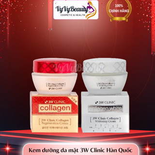 Kem mặt 3W Clinic Trắng/đỏ dưỡng trắng chống lão hóa Collagen Whitening 60ml