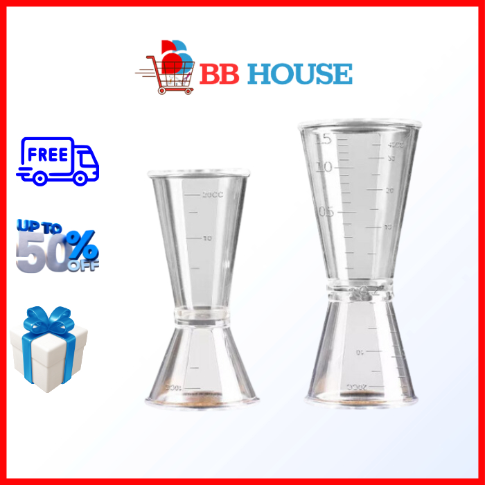 [Lẻ giá sỉ] Ly Đong 2 Đầu NHỰA, jigger Pha Chế Quầy Bar Có Định Lượng CNMB-P000077