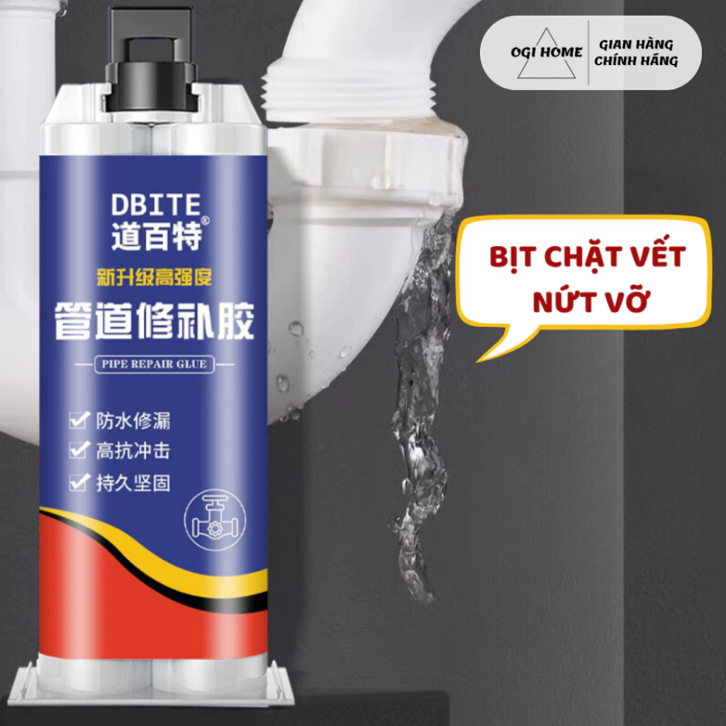 Keo dán ống nước rò rỉ keo dán bồn nước nứt vỡ keo dán ống nhựa 100ml chống thấm nước Ogi Home - KDO