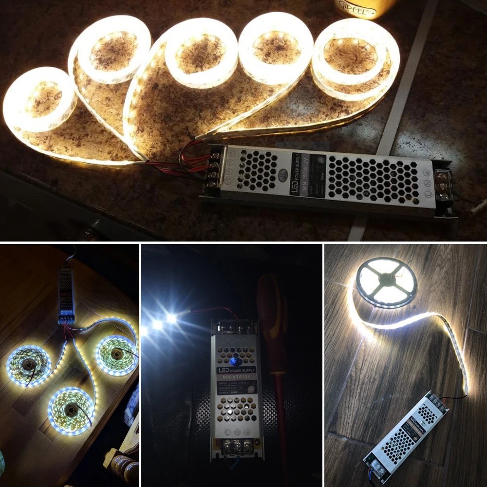 Dây Led Dán 12V 240 Chip Led Siêu Sáng, Chip Led Hàn Quốc Cao Cấp