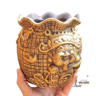 Chậu Treo Gốm Đất Nung Hình Cú - Gốm Sứ Sân Vườn - GSSV