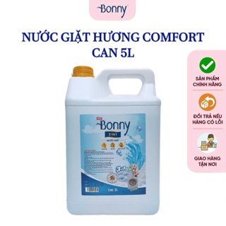 Nước giặt can 5L hương Comfor, nước giặt xả công nghiệp, nước giặt trắng sáng thơm lâu Bonny 3in1, Can 5L