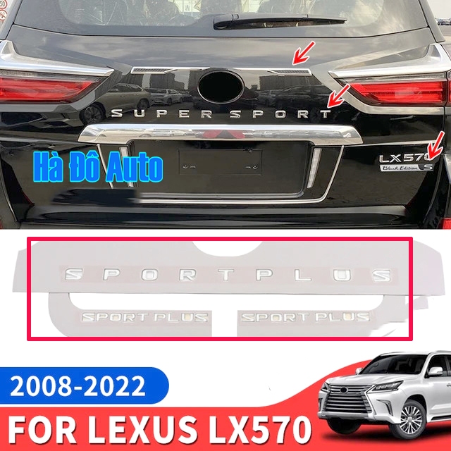Chữ Nổi Supersport Dán Sau Xe Và Bên Sườn Xe Lexus LX570 - Tem Chữ Lexus LX 570 Dán Sau Xe