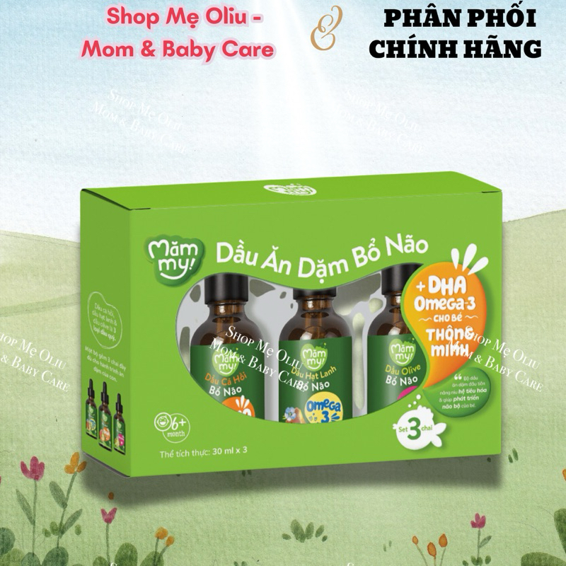 Combo 3 Dầu Ăn Dặm Bổ Não Mămmy, Bộ 3 dầu ăn dặm cho bé từ 6 tháng 30ml
