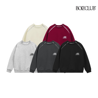  Áo sweater zip BOIZCLUB form rộng vải nỉ lông cáo cổ tròn 