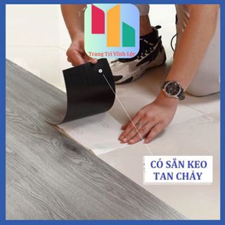 Combo 20 miếng SÀN NHỰA GIẢ GỖ - sàn nhựa có sẵn keo dán kích thước 45x15cm