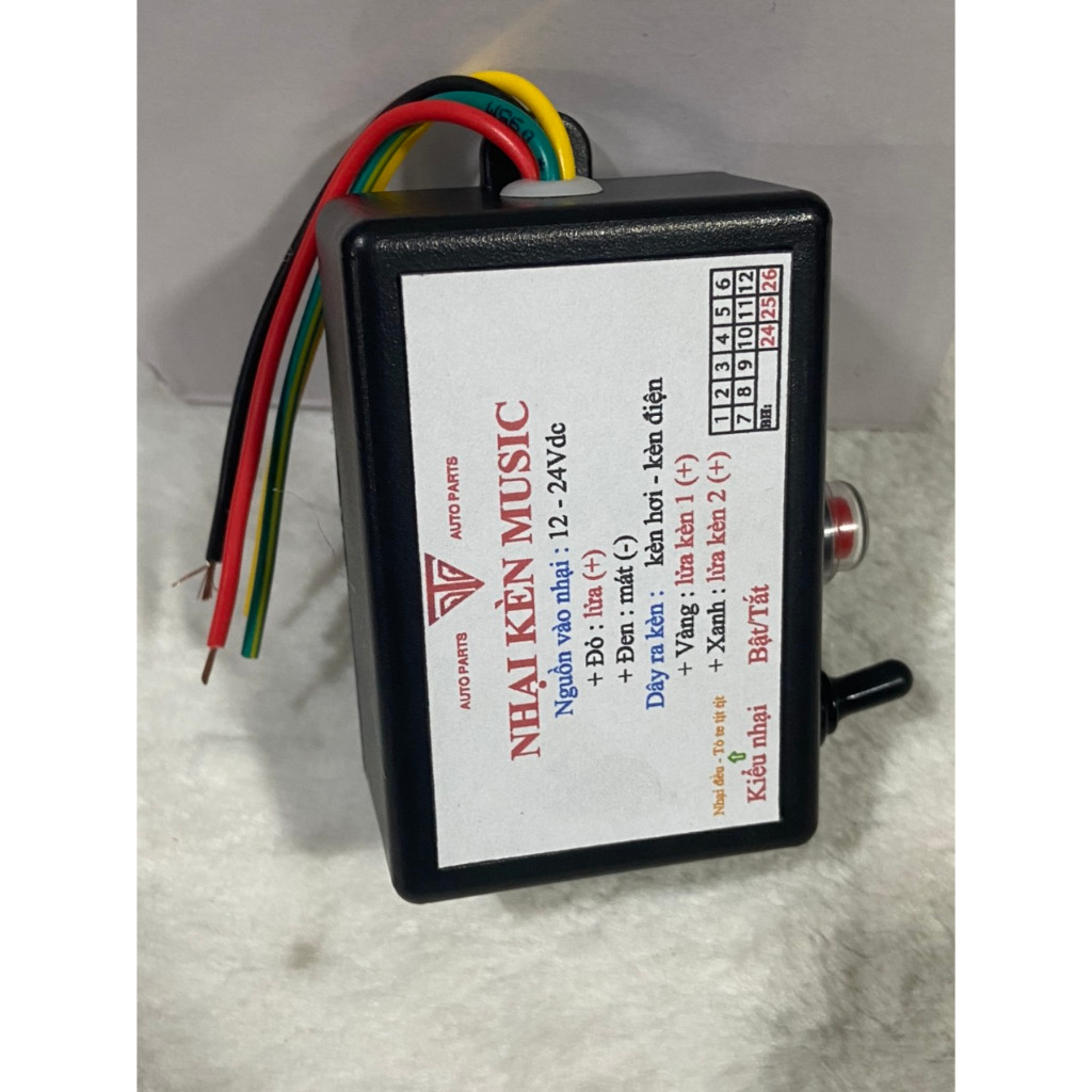 Nhại kèn music, nhại kèn hơi xe ô tô 12v/24v