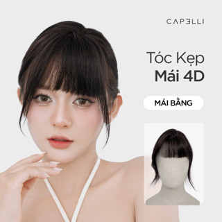 Tóc Kẹp Mái Giả 4D Mái Bằng CAPELLI Premium Siêu Da Đầu Dệt Thủ Công Từ Tóc Thật