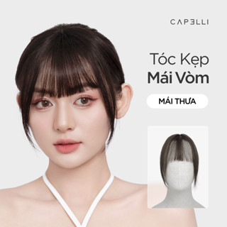Tóc Kẹp Mái Giả CAPELLI Mái Vòm Mai Dài Dệt Thủ Công Từ Tóc Thật