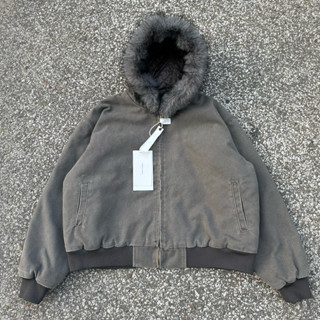 Áo khoác nam Villain work jacket mũ lông form boxy, vải duckcanvas màu wash phong cách Basic Workwear Madeextreme