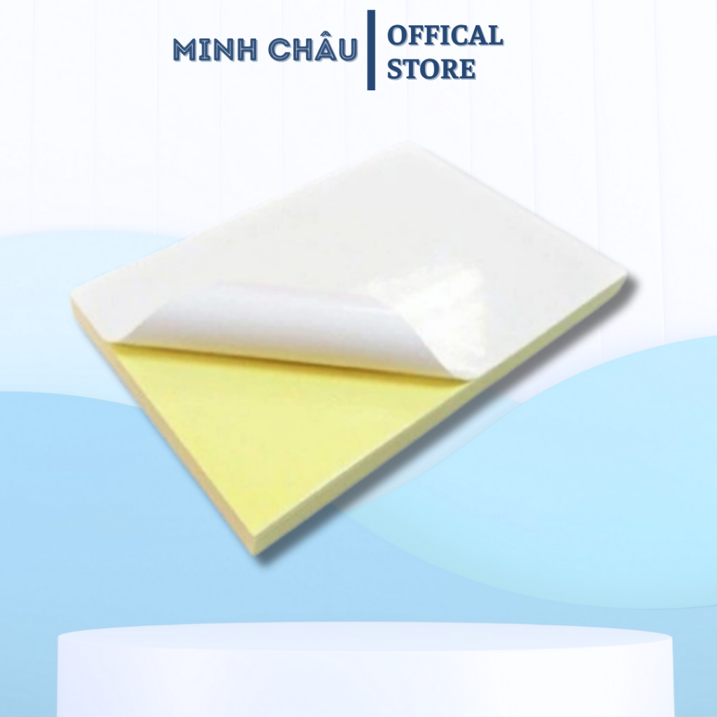 Giấy Decal A4 đế xanh, đế vàng