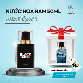 NƯỚC HOA NAM 50ML LISAPERFUME CHÍNH HÃNG. MUA 1 TẶNG 1 NƯỚC HOA NAM 50ML THƠM LÂU 6-8H, HƯƠNG THƠM DỊU NHẸ DỄ CHỊU