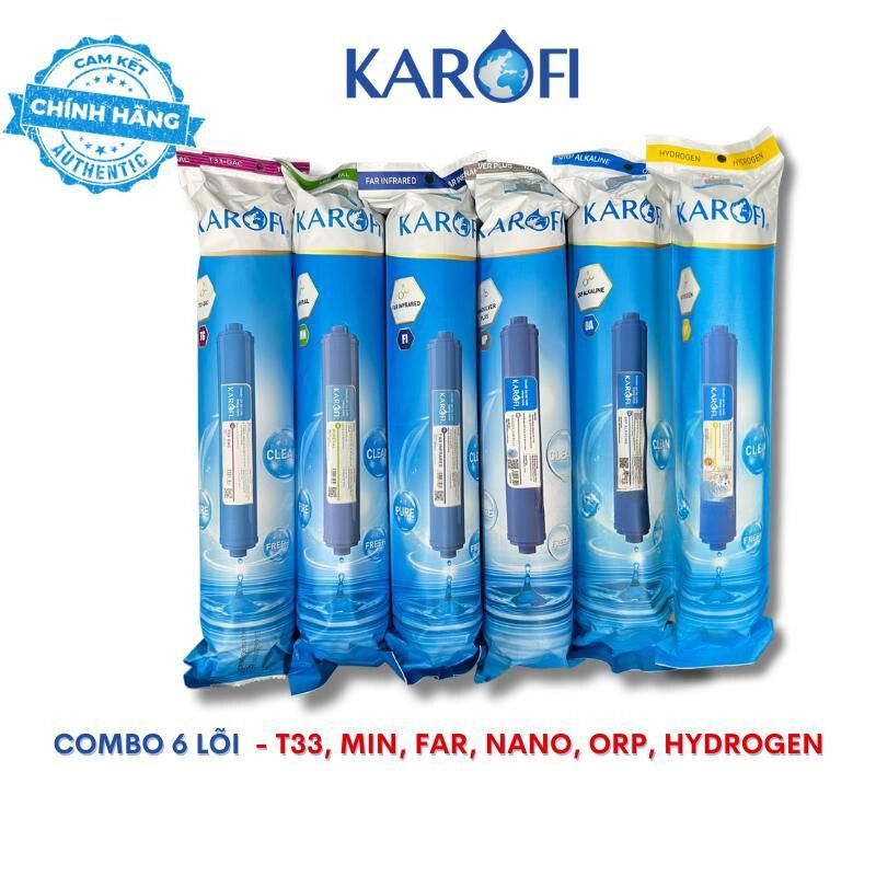 Combo 6 lõi chức năng 5678910 T33, Mineral, Far, Nano, ORP, Hydrogen dùng cho các máy O-P1310