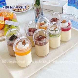 100 Ly Mica Nắp Cầu Đựng Bánh Lạnh, Làm Tiệc Teabreak, Sự Kiện 135ml [6080]