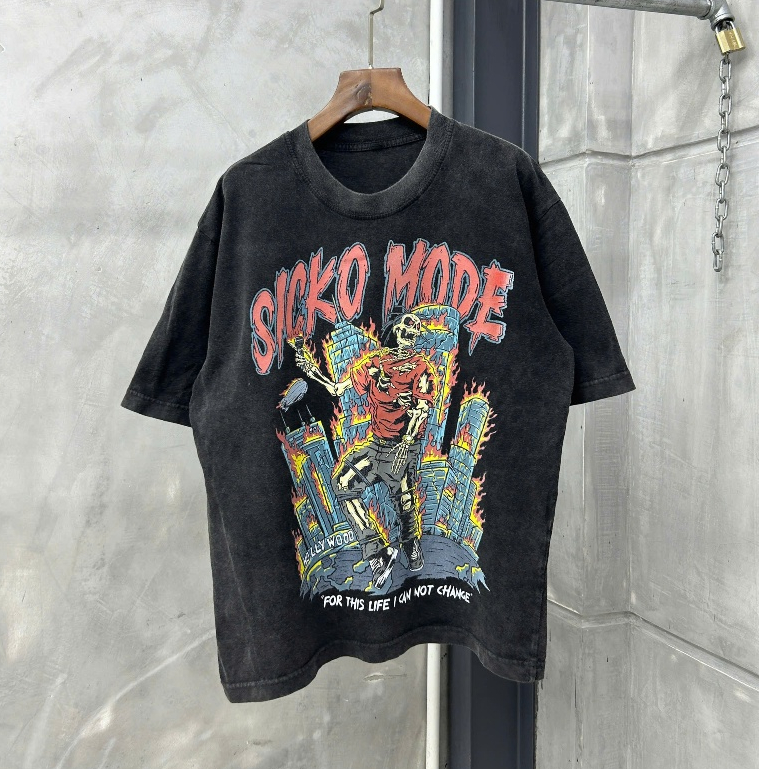 Áo thun wash oversize SICKO MODE - TR7 House