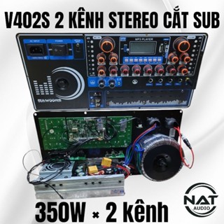 Mạch loa kéo công suất lớn 2 kênh stereo (V402S)cắt sub độc lập (350W×2 kênh)