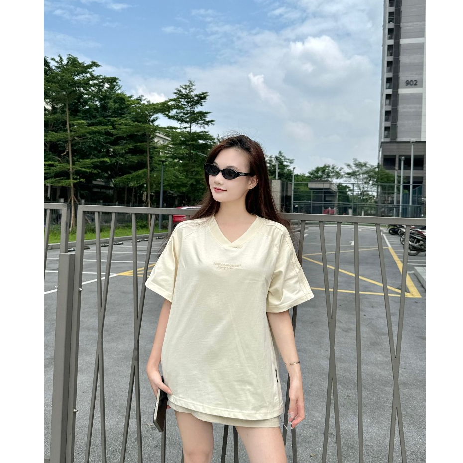 Áo Thun Boxy Raglan Local Brand NEVASOME V-Neck Sọc Tay Cotton 260 gsm Tay Lỡ Form Boxy Rộng Nam Nữ | BigBuy360 - bigbuy360.vn