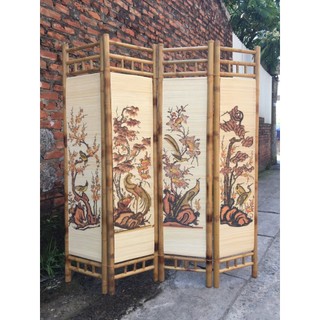 Bức Bình phong tre trúc ngăn phòng